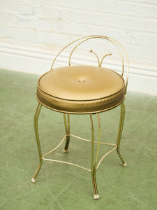 Vintage 1960’s Gold Vanity Stool