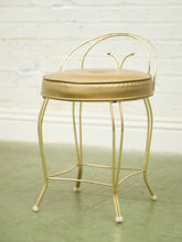 Load image into Gallery viewer, Vintage 1960’s Gold Vanity Stool
