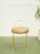 Load image into Gallery viewer, Vintage 1960’s Gold Vanity Stool
