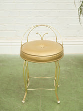 Load image into Gallery viewer, Vintage 1960’s Gold Vanity Stool

