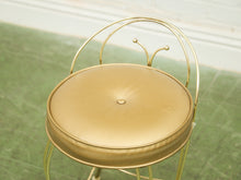 Load image into Gallery viewer, Vintage 1960’s Gold Vanity Stool
