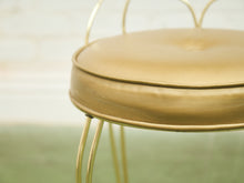 Load image into Gallery viewer, Vintage 1960’s Gold Vanity Stool
