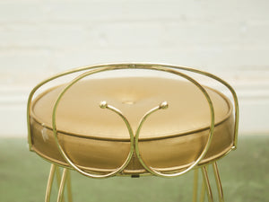 Vintage 1960’s Gold Vanity Stool