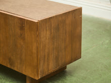 Load image into Gallery viewer, Minimalist Wood Leather Stone Console Cabinet

