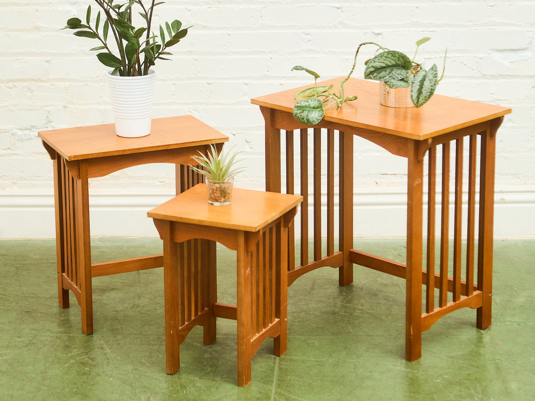 Set of 3 Craftsmen Style Nesting Tables