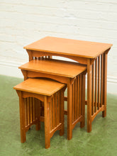 Load image into Gallery viewer, Set of 3 Craftsmen Style Nesting Tables
