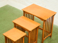 Load image into Gallery viewer, Set of 3 Craftsmen Style Nesting Tables
