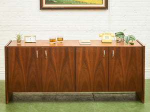 Walnut Vintage 4 Door Credenza