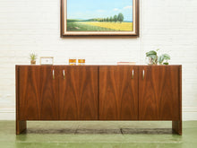 Load image into Gallery viewer, Walnut Vintage 4 Door Credenza
