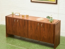 Load image into Gallery viewer, Walnut Vintage 4 Door Credenza
