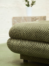 Load image into Gallery viewer, 3 pieces 70’s style Lounge with Ottoman in Olive Green Checker

