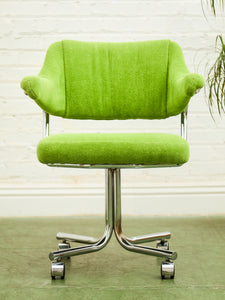Candy Apple Green Vintage 1970’s Chrome Chairs