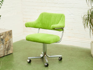Candy Apple Green Vintage 1970’s Chrome Chairs