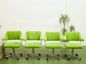 Candy Apple Green Vintage 1970’s Chrome Chairs