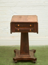 Load image into Gallery viewer, Antique Regency Period Mahogany Sewing Table With Lift Top
