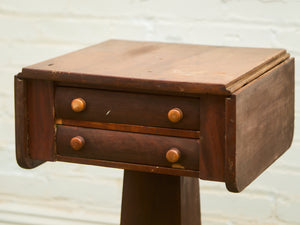Antique Regency Period Mahogany Sewing Table With Lift Top