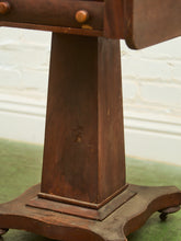 Load image into Gallery viewer, Antique Regency Period Mahogany Sewing Table With Lift Top
