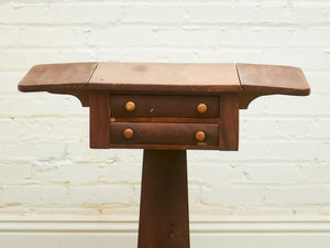 Antique Regency Period Mahogany Sewing Table With Lift Top