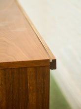 Load image into Gallery viewer, 1970’s Burlwood and Brass 3 Drawer Chest of Drawers

