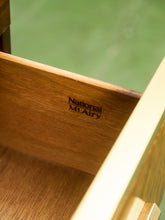 Load image into Gallery viewer, 1970’s Burlwood and Brass 3 Drawer Chest of Drawers
