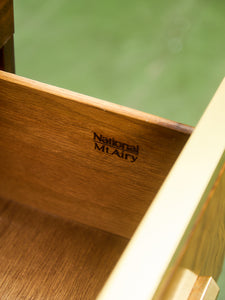 1970’s Burlwood and Brass 3 Drawer Chest of Drawers