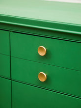 Load image into Gallery viewer, Swanky Kelly Green Dresser with Brass Hardware
