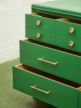 Load image into Gallery viewer, Swanky Kelly Green Dresser with Brass Hardware
