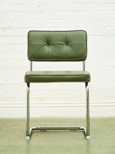 Olive Green Chrome Dining Chair