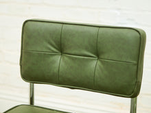 Load image into Gallery viewer, Olive Green Chrome Dining Chair
