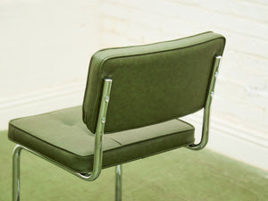 Olive Green Chrome Dining Chair