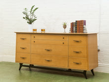 Load image into Gallery viewer, Blonde 9 Drawer Unique Hardware Dresser
