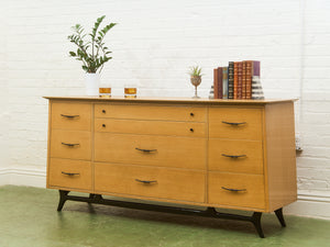 Blonde 9 Drawer Unique Hardware Dresser
