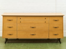 Load image into Gallery viewer, Blonde 9 Drawer Unique Hardware Dresser

