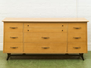 Blonde 9 Drawer Unique Hardware Dresser