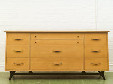 Load image into Gallery viewer, Blonde 9 Drawer Unique Hardware Dresser
