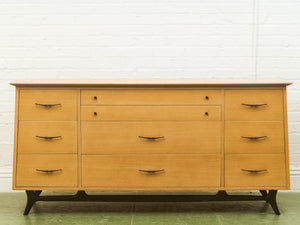 Blonde 9 Drawer Unique Hardware Dresser