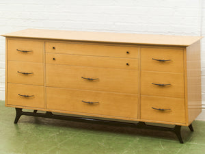 Blonde 9 Drawer Unique Hardware Dresser