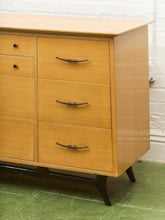 Load image into Gallery viewer, Blonde 9 Drawer Unique Hardware Dresser
