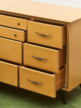 Load image into Gallery viewer, Blonde 9 Drawer Unique Hardware Dresser
