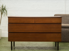 Load image into Gallery viewer, Danish Style Walnut Vintage Dresser with Sculpted Pulls

