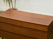 Load image into Gallery viewer, Danish Style Walnut Vintage Dresser with Sculpted Pulls
