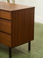 Load image into Gallery viewer, Danish Style Walnut Vintage Dresser with Sculpted Pulls
