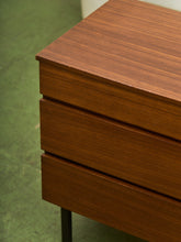 Load image into Gallery viewer, Danish Style Walnut Vintage Dresser with Sculpted Pulls
