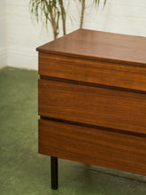 Load image into Gallery viewer, Danish Style Walnut Vintage Dresser with Sculpted Pulls
