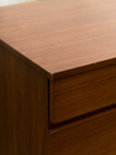Load image into Gallery viewer, Danish Style Walnut Vintage Dresser with Sculpted Pulls

