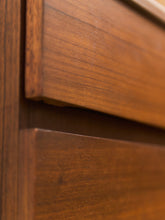 Load image into Gallery viewer, Danish Style Walnut Vintage Dresser with Sculpted Pulls
