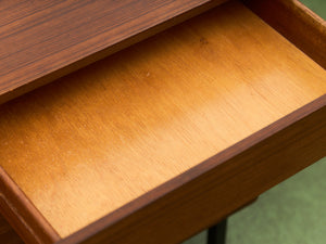 Danish Style Walnut Vintage Dresser with Sculpted Pulls