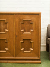 Load image into Gallery viewer, Brutalist Oak 1970’s Cosmic Revival Cabinet
