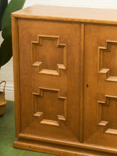 Load image into Gallery viewer, Brutalist Oak 1970’s Cosmic Revival Cabinet
