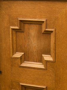 Brutalist Oak 1970’s Cosmic Revival Cabinet